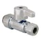 Apollo 1/2 in. Chromed Brass Push-To-Connect x 3/8 in. O.D. Comp. 1/4-turn Straight Stop Valve Jar, 6PK FSBVS1238C6JR - alternate 7